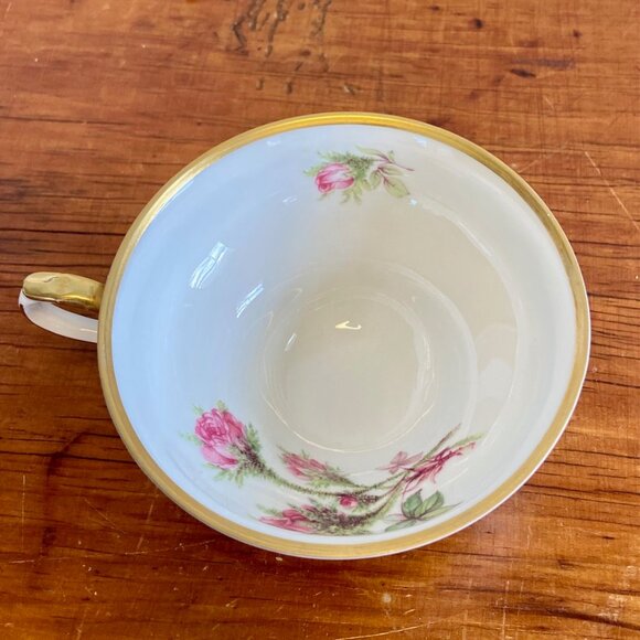 Vintage Edelstein Bavarian China Cup & Saucer - "Moss Rose" - Picture 8 of 15